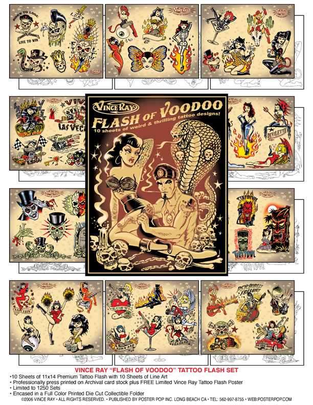 traditional tattoo flash. Vince Ray Tattoo Flash Set